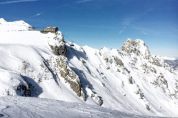 The Saulire cable car and Le Panoramic restaurant