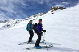 Ladies on a ski tour in Courchevel