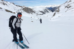 Ski touring in the Les Avals valley